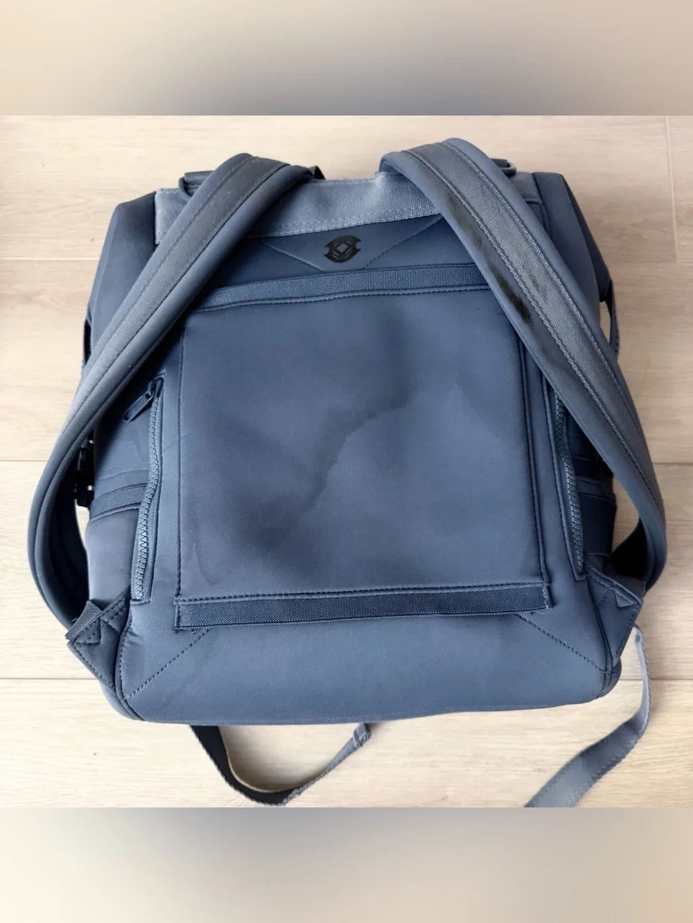Dagne Dover Indi Neoprene blue grey diaper backpack